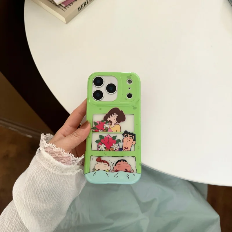 Etui na telefon Cartoon Cute Crayon Shin-chan Nohara Hiroshi Nohara Misa na iPhone 13 14 15 16 17 Pro Max, zabawny pokrowiec