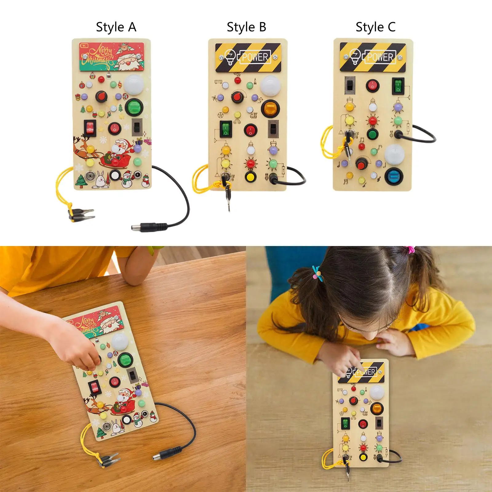 Lights Switch Busy Board Travel Toy for Celebrations Birthday Gifts Babies