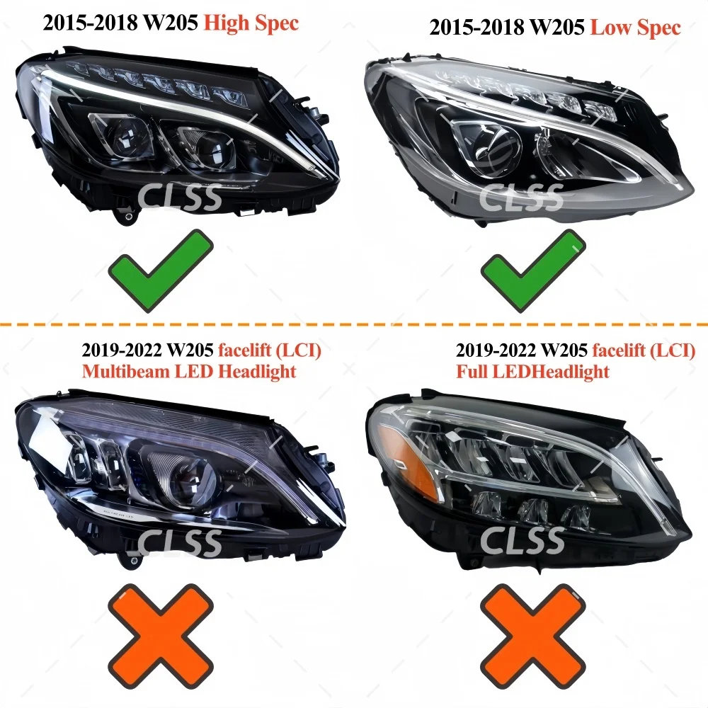 RGB Multi-Color DRL LED Boards For Mercedes-Benz C Class W205 C217 C300 C180 C63 APP Control Daytime Running Light Plug n Play