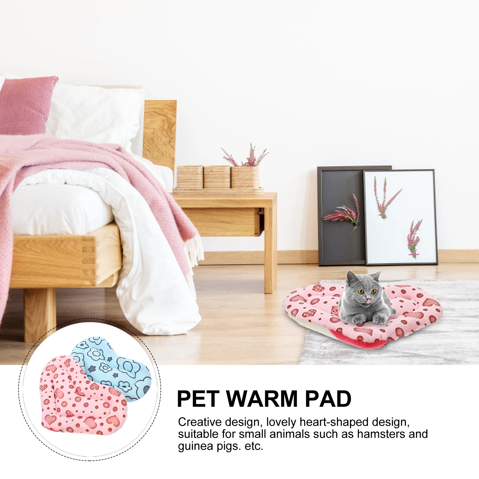 

2pcs Pet Nest Pad Small Animal Sleep Mat Warm Cloth Bed For Hamster Guinea Pig Squirrel Rabbit Winter Cushion Pet Supplies