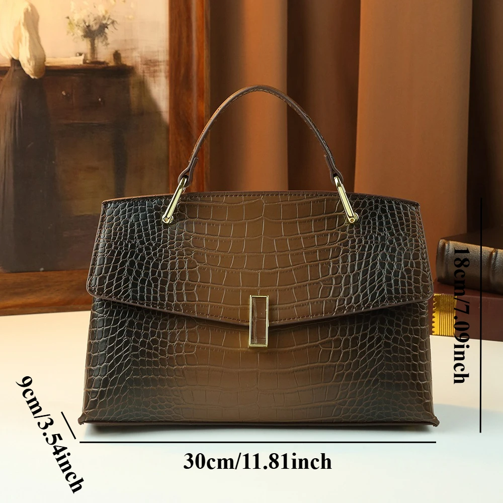 Luxury Black Crocodile Pattern - Luxury Bags Old Money recension och pris