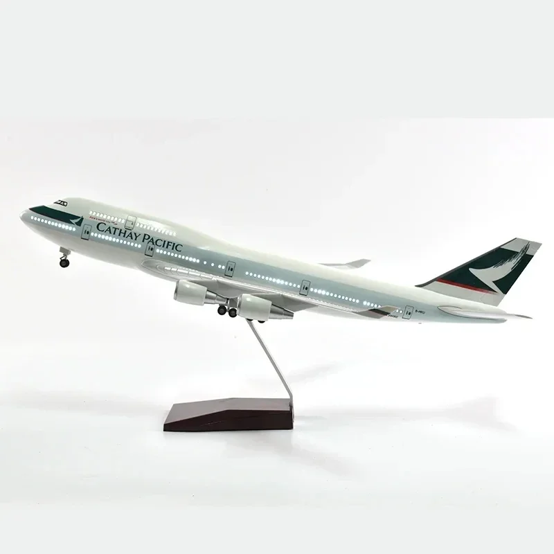 Scale Cathay Pacific Boeing 747 Plane 46cm 1/160 Model Airplane Model Aircraft Model Diecast Resin Airplanes Planes Home Decor