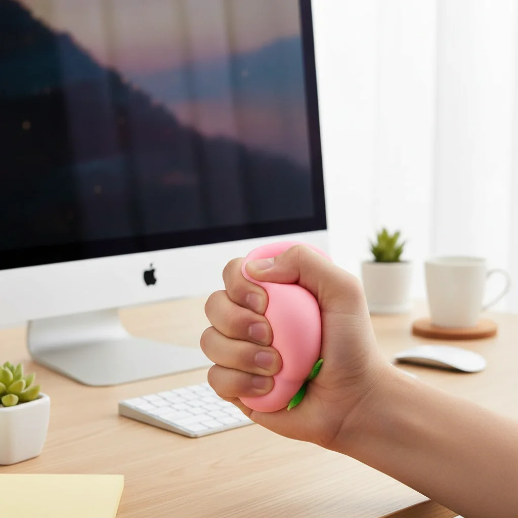 

Креативная имитационная игрушка-персик: мягкая сжимаемая игрушка-антистресс, розовый персик-фиджет для снятия стресса, реквизит для фотосъемки