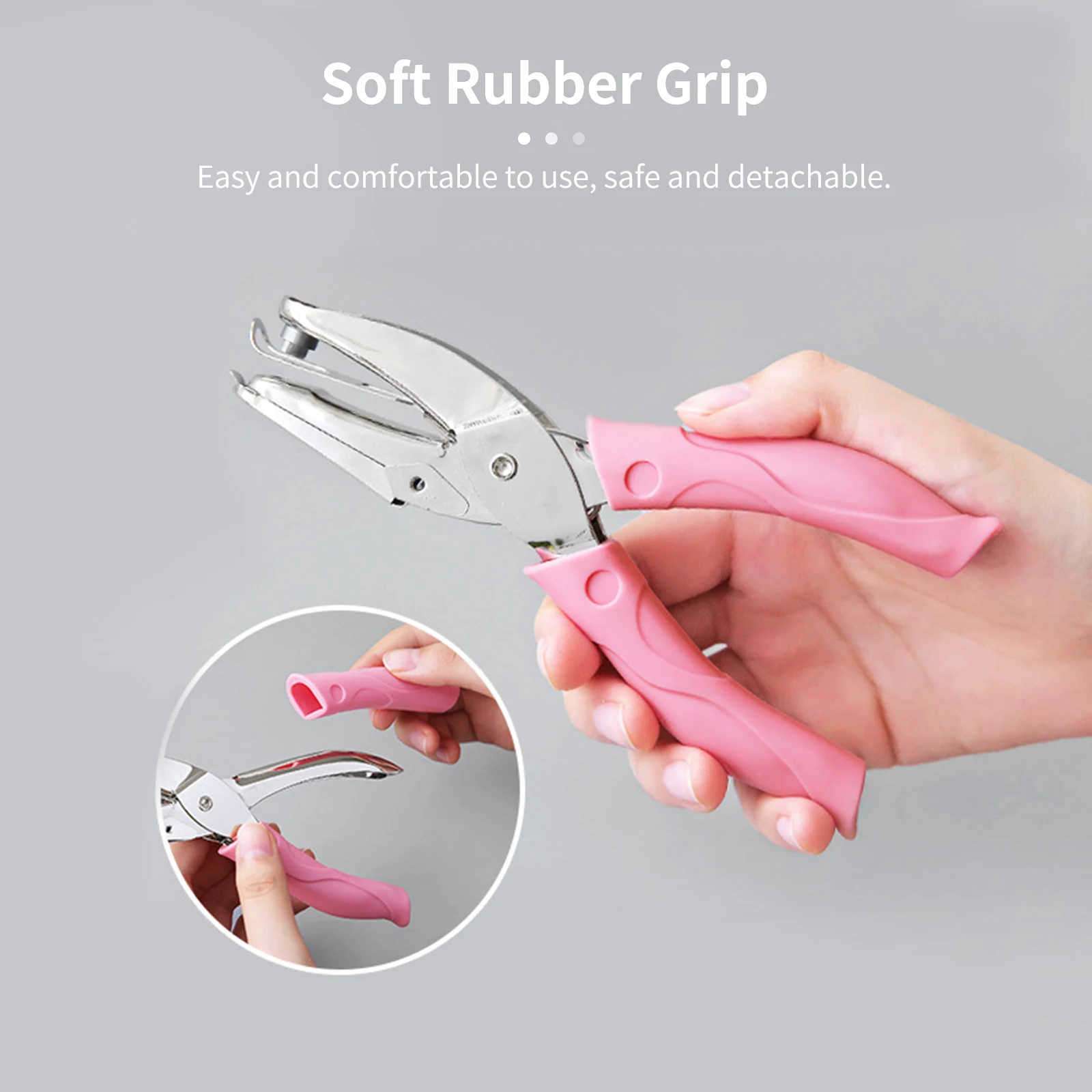 

tenwin Handheld One-Hole Punch Single Hole Puncher Heavy Duty 8 Sheet Capacity for Binder Notebook Craft Paper Greeting Cards