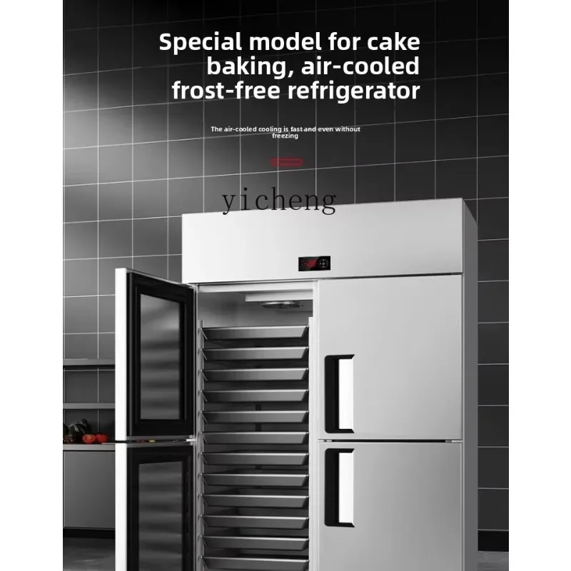 vegetable fresh-keeping cabinet double door three door refrigerated display cabinet commercial vertical refrigerator freezer