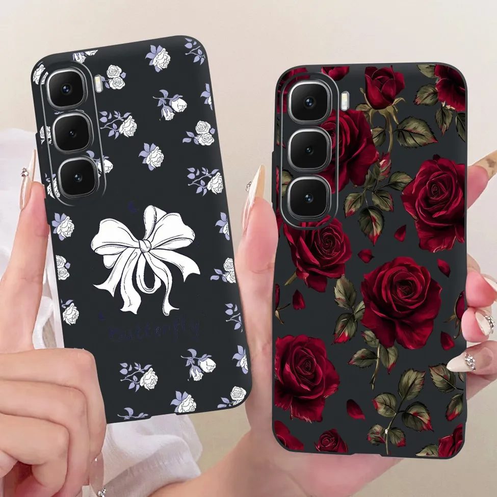 حافظة لهاتف انفينيكس هوت 60i غطاء X6728 لطيف على شكل قطة على شكل فراشة 2D غلاف مطلي لهاتف انفينيكس هوت 60X6726 فوندا