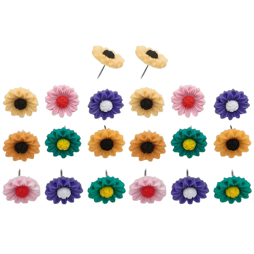 

Sun Flower Pin Small Pushpins Replaceable Thumb Tacks Compact Convenient Decorative