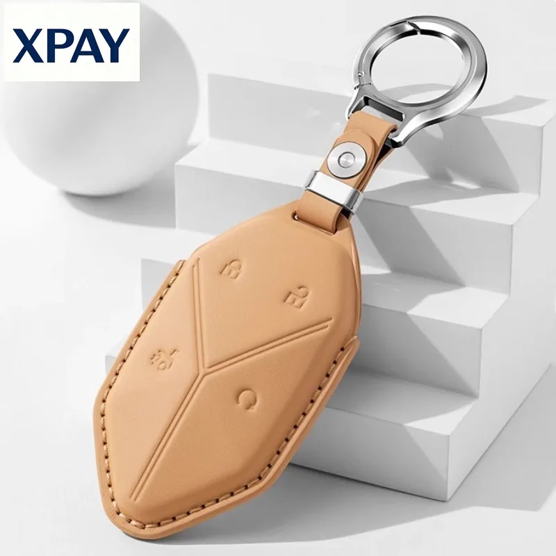 Car New Leather Car Key Cover For BYD Equation Leopard 5 2023-2025 Leopard 8 2025 Custom Fit Key Accessories