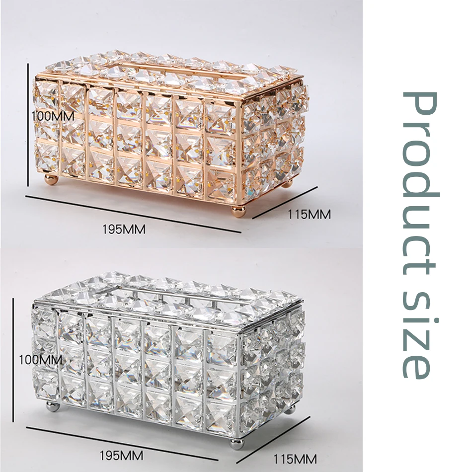 

Tissue Box Holder Facial Crystal Cube Napkin Dispenser Bedroom Office Hotel Cafe Coffee House Cat Bar Diamond Sparkle Boxes