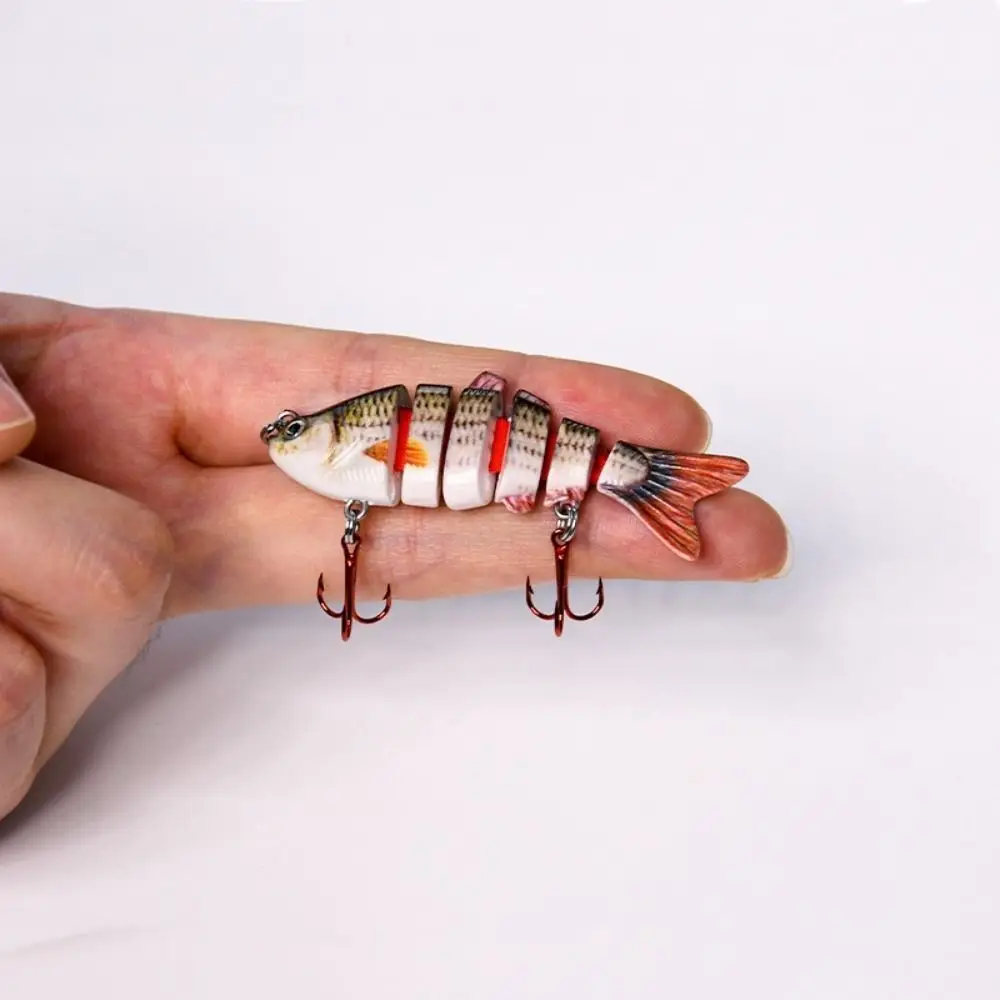 2024 Deep Diving 6 Segment Fishing Lures Bass Crankbaits 6cm 4.5g Bionic Bait Hard Artifici Plastic Hard Crank