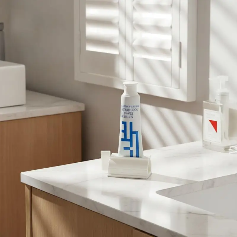 Spremitore Manuale Di Dentifricio In Plastica, Risparmio Di Materiale, Facile Utilizzo Per Uso Domestico E Bagno-image