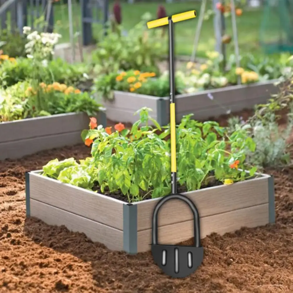 Hot Selling Handheld Lawn Mower Manual T-Grip Handle Trimming Shovel Portable Half Moon Shape Edging Tool Household Use