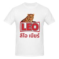 Leo Beer Bangkok T-Shirt for Men Cotton Oversized T Shirts Men's Short Sleeve Crew Neck Summer Clothes Tops S-6XL