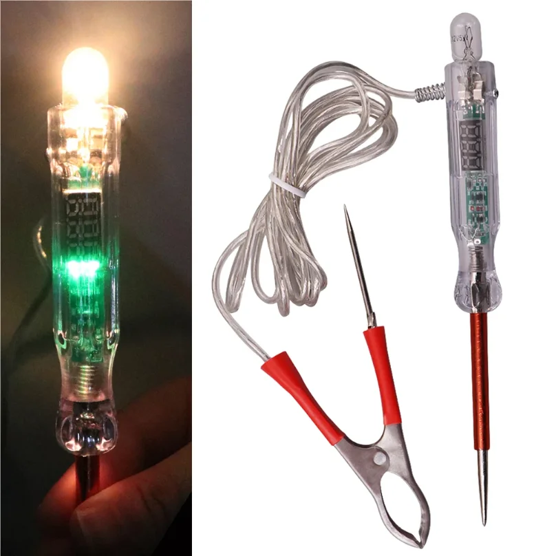 

Electrical Voltage Tester Pen Probe Lamp Dual-color LED Light Auto Car Light Circuit Tester Auto Circuit Repair Tools