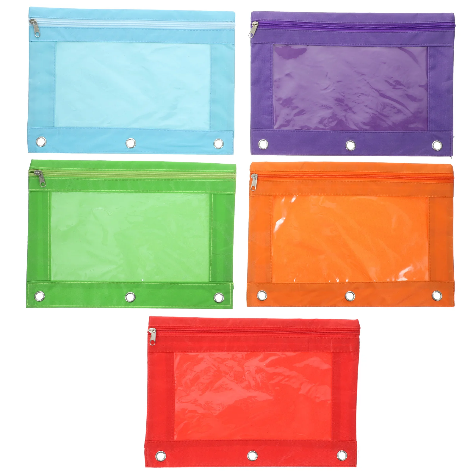 5pcs Binder Cloth Pouch Binder Pen Pouch Binder File Pouch Binder Pencil Pouches pencil pouch for 3 rings binder