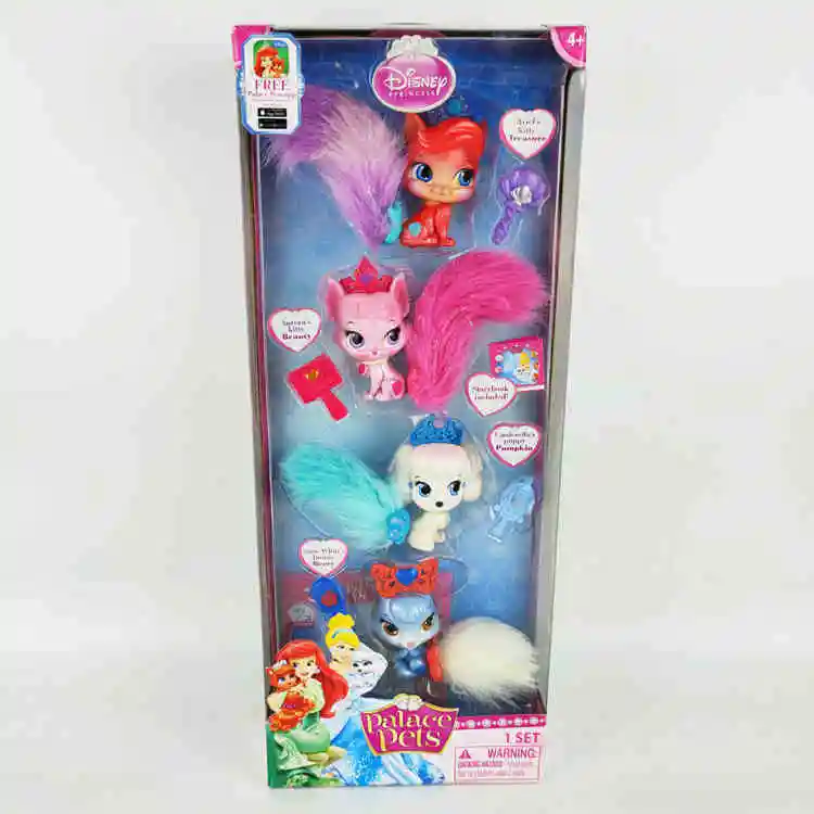 DISNEY Palace Pets Palace Pet Baby Series Set Princess Pet Girl's Toys Birthday Present Anime Figurine Model Ornament