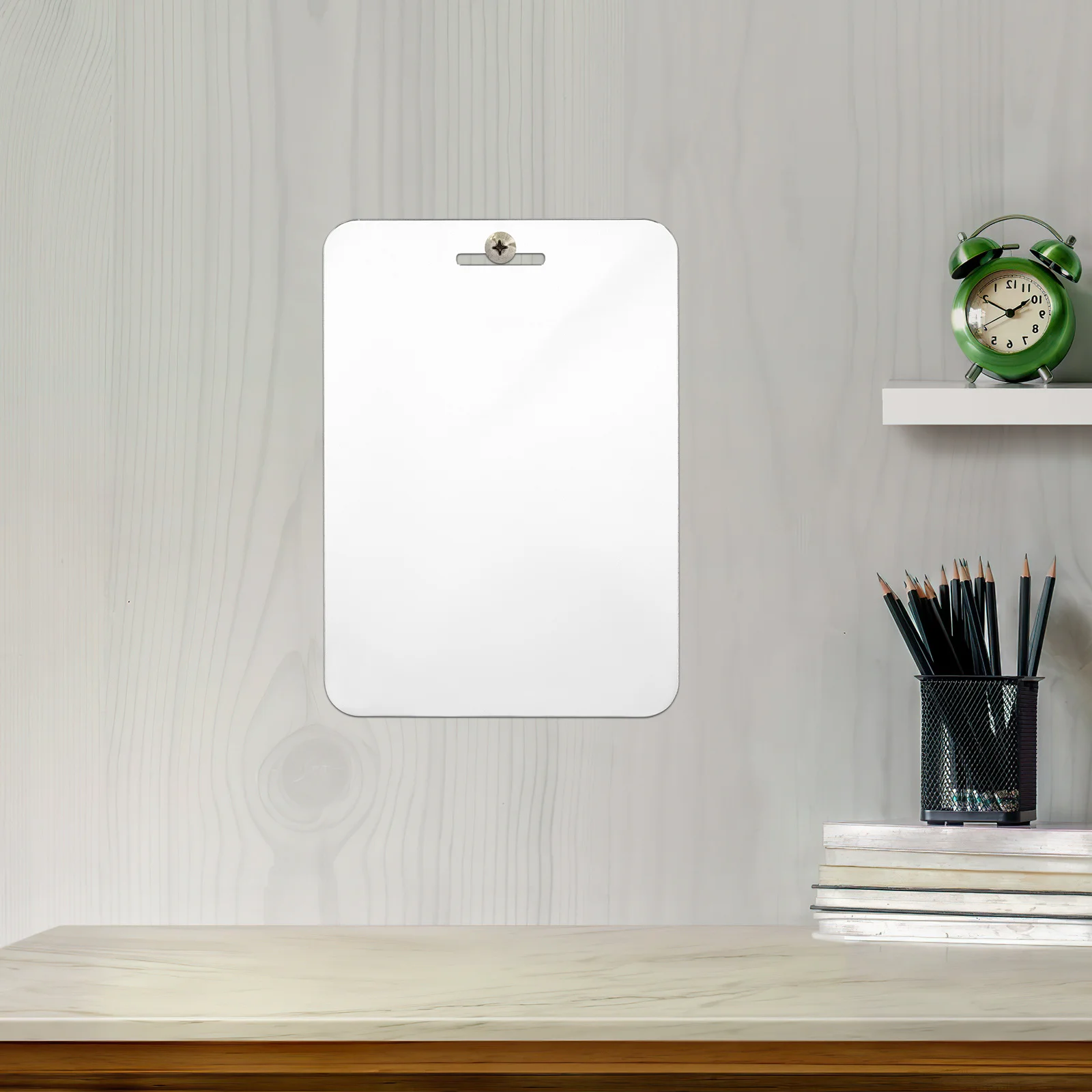 

1Set Unbreakable Acrylic Fogless Bathroom Shower Mirror Large Wall Hanging Makeup Shaving Mirror Travel Camping