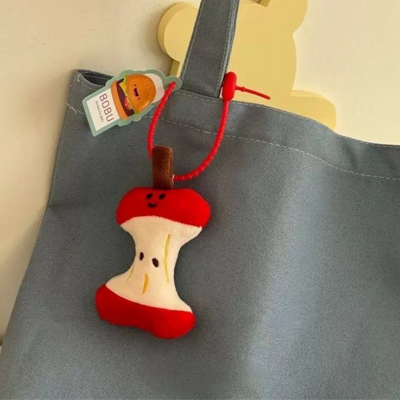 Kreativer Apfel-Plüsch-Schlüsselanhänger, hässlicher süßer Plüsch-Apfel-Schlüsselanhänger, Spielzeug für Rucksäcke, Paar-Geschenke, Kawaii, lustiges hängendes Ornament