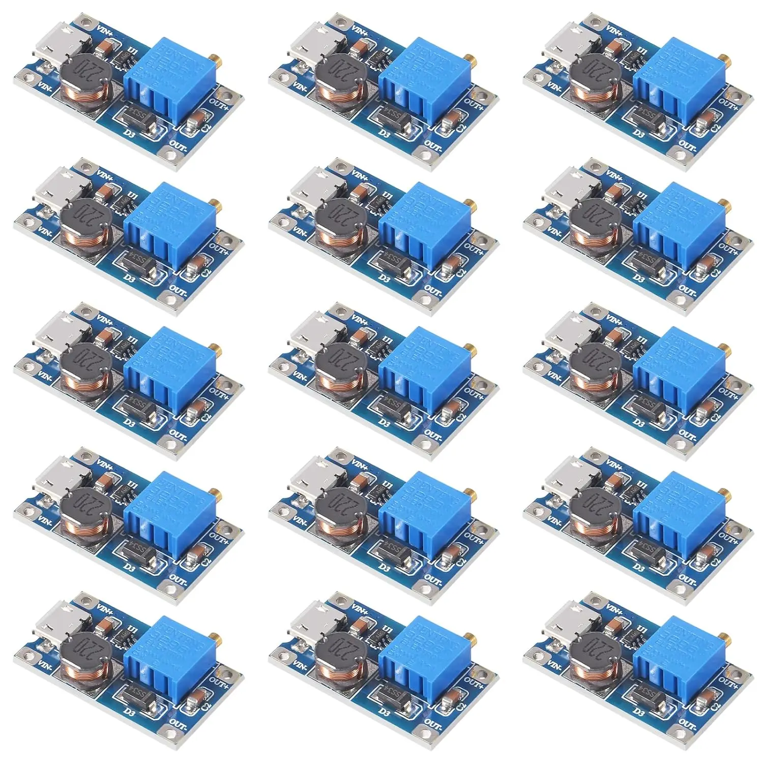 10/20pcs MT3608 Adjustable Step Up Module Voltage Regulator micro usb plug 2V-24V to 5V-28V 2A Step-Up DC-DC Boost Converter