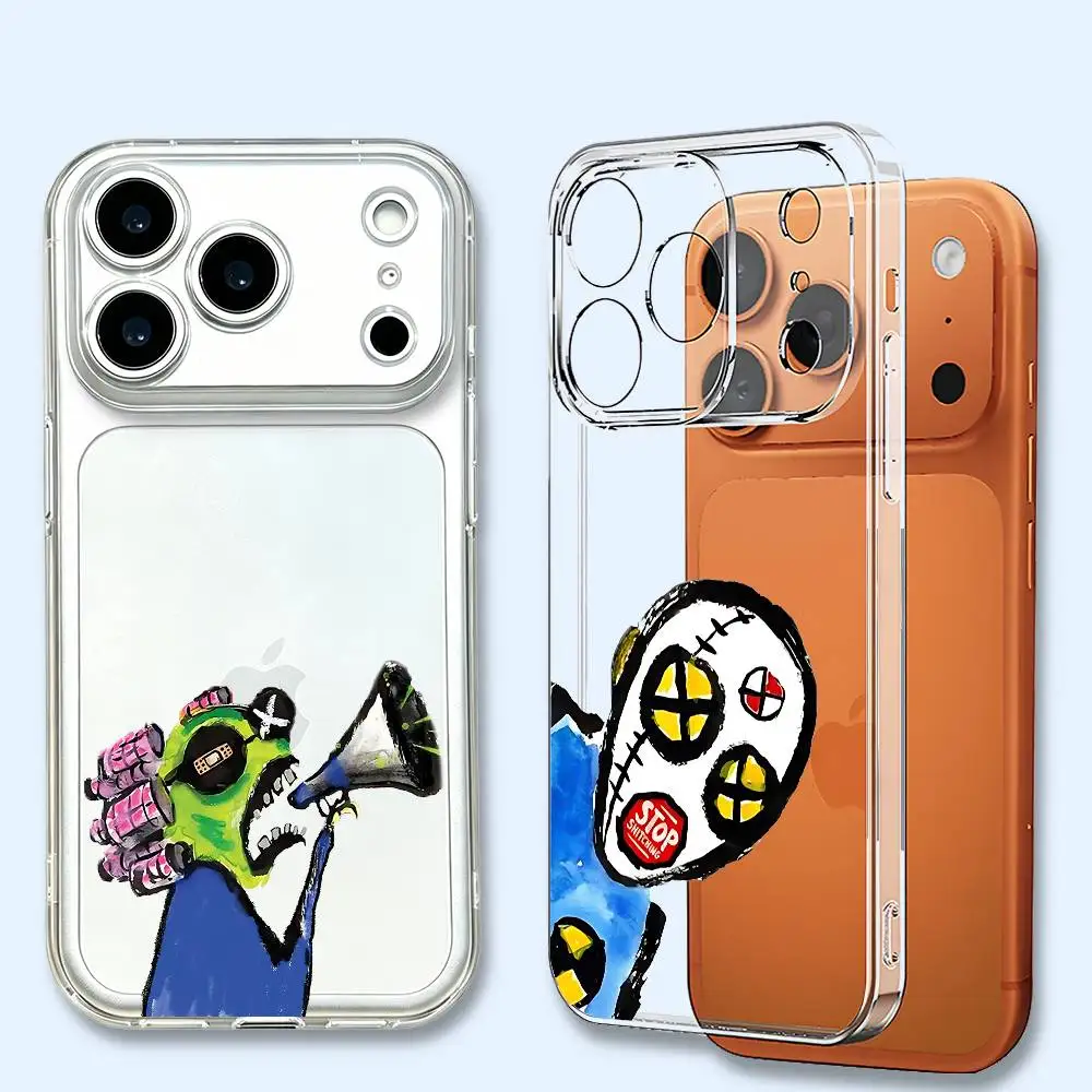 D-Dont Be D-Dumb A-ASAP Transparent Phone Cover Soft TPU For iPhone 17 16 15 14 13 12 11 Pro Max E Full Protection
