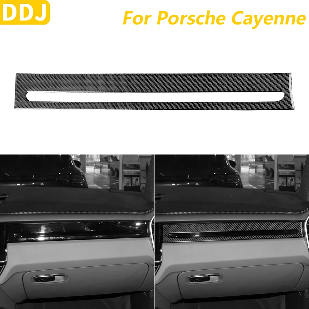 

Декоративная накладка на панель приборов из мягкого углеродного волокна для Porsche Cayenne 9Y0 9YA 9YB E3 2018-2023, аксессуары для интерьера