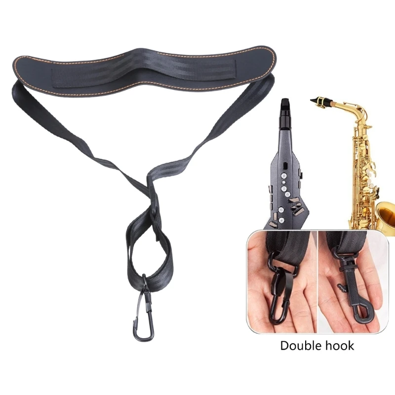 Adjustable Saxophone Neck Strap Slings Comfortable Harnesses Leathers Padded Saxophone Neck Strap for Regular Dropshipping