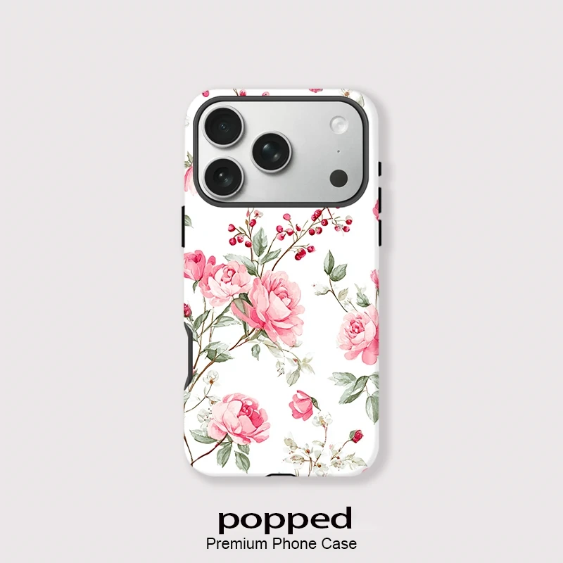 Funda magnética para iPhone 17 Air 16 15 14 13 12 11 Pro Max Plus con carga inalámbrica MagSafe y diseño floral