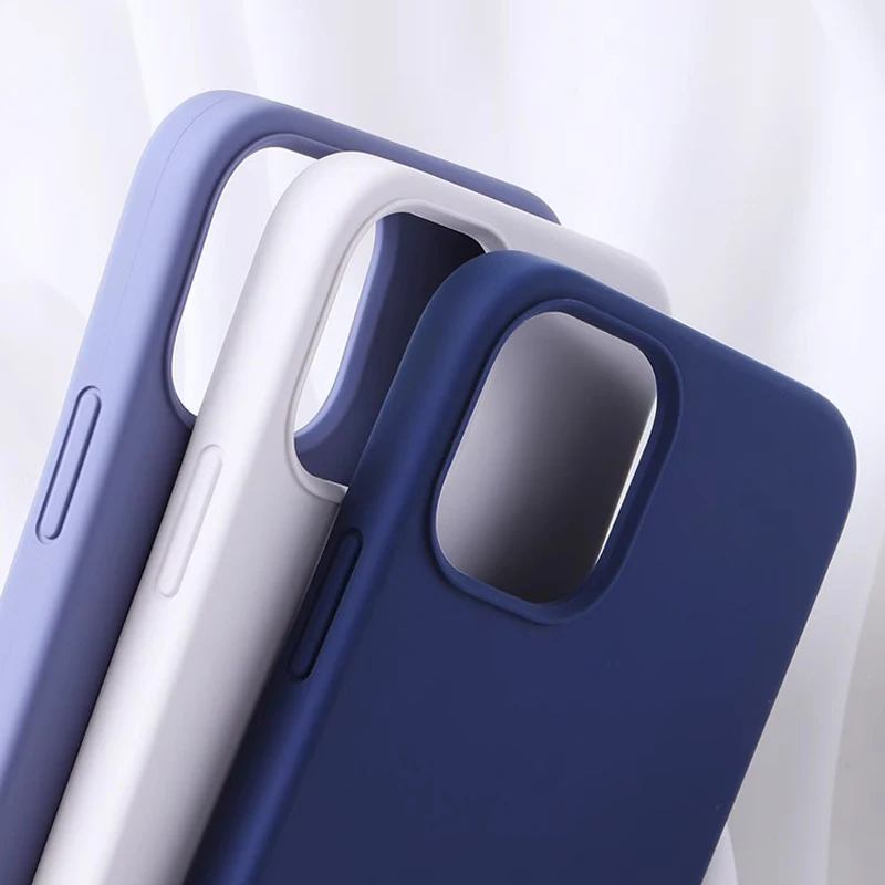 Luxury Original Liquid Silicone Case For iPhone 13 14 15 Pro Max 11 12 Mini X XS XR Plus Camera protection shockproof Cover