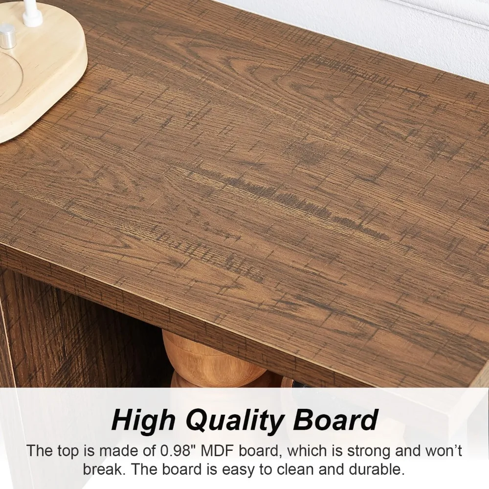 Rustic 6-Cube Storage Shelf with Metal Frame and 3 Bin Organizers