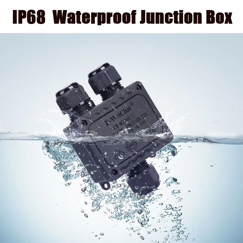 

IP68 Waterproof Junction Box 4 Ways Enclosure Block Electrical Cable Connecting Line Protection for Wiring Accessories Outdoor