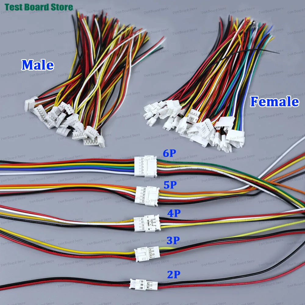 

5/10PCS Mini Micro JST PH 2.0 Male Female Connector 2/3/4/5/6 Pin Plug terminal Wires Housing PH 2.0 Socket Connector Cable