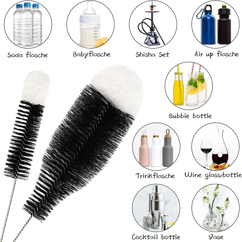 Bottle Brush For Sodastream Cleaning Brush Set Of 12 Nylon Tube Brush Straw Brush Bottle Cleaning Set Bottle Brush