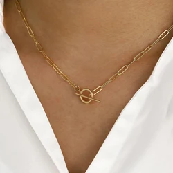 stainless steel jewelry Choker women's necklace stainless steel necklace fashionable and versatile jewelry gift 2025 women trend