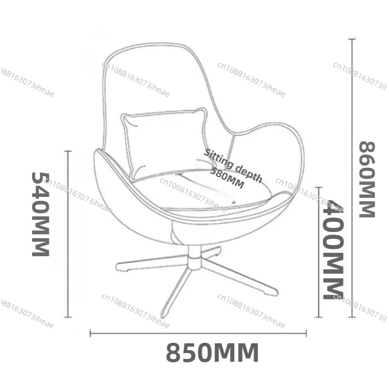 الجلود كسول أريكة واحدة كرسي الشمال ضوء كرسي خلفي فاخر غرفة الترفيه كرسي 360 ° كراسي غرفة المعيشة الأسطوانة المتنقلة #4