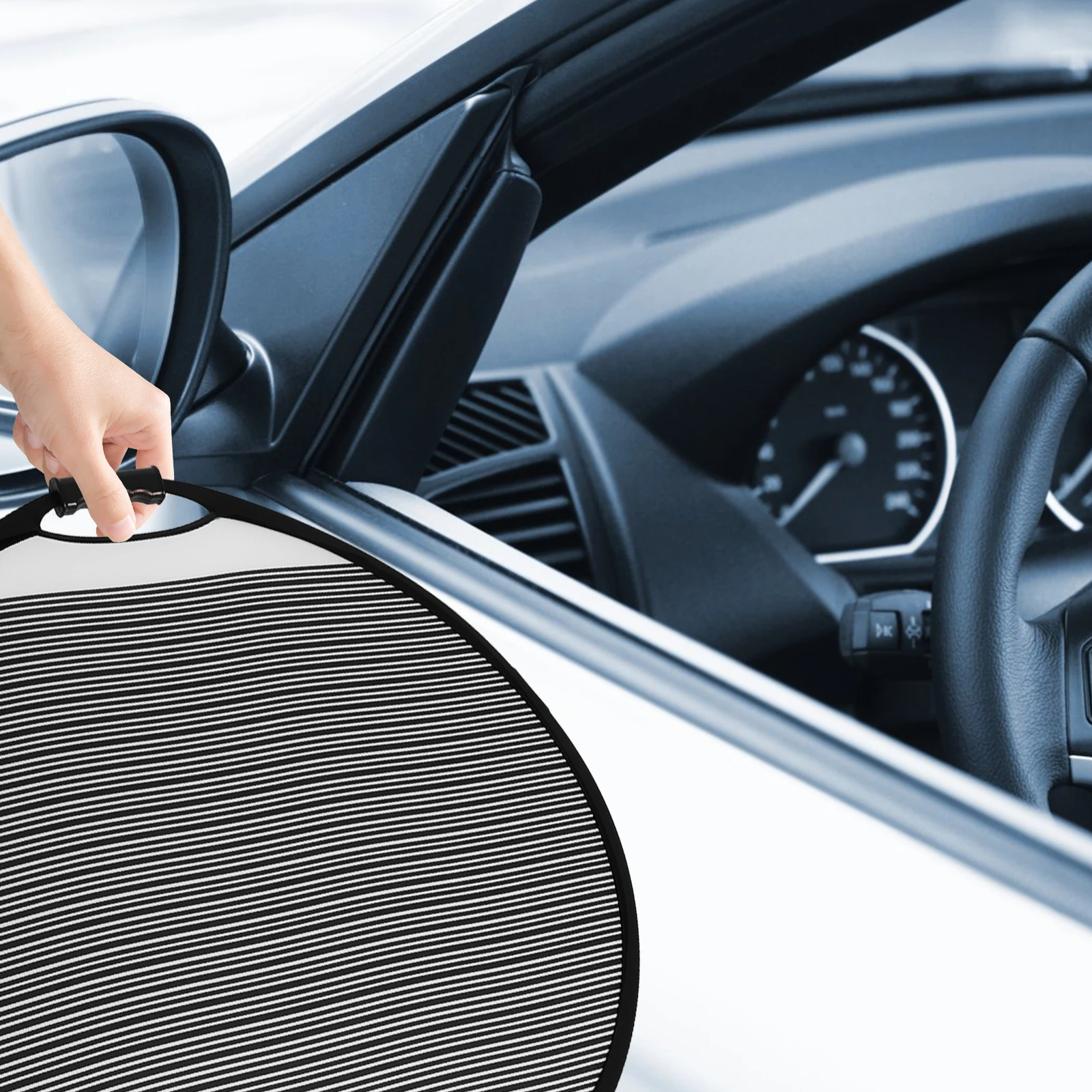 

Striped Reflector 80cm Half Screen Foldable Portable Reflector Portable Triangular Car Dent Repair Foldable Photography Aid
