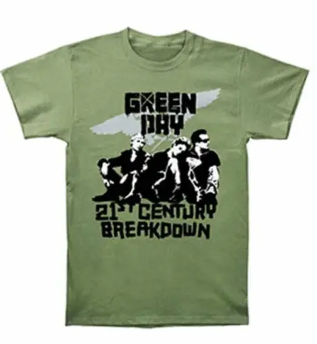 Official Green Day Vandals Mens Green T Shirt Green Day Tee