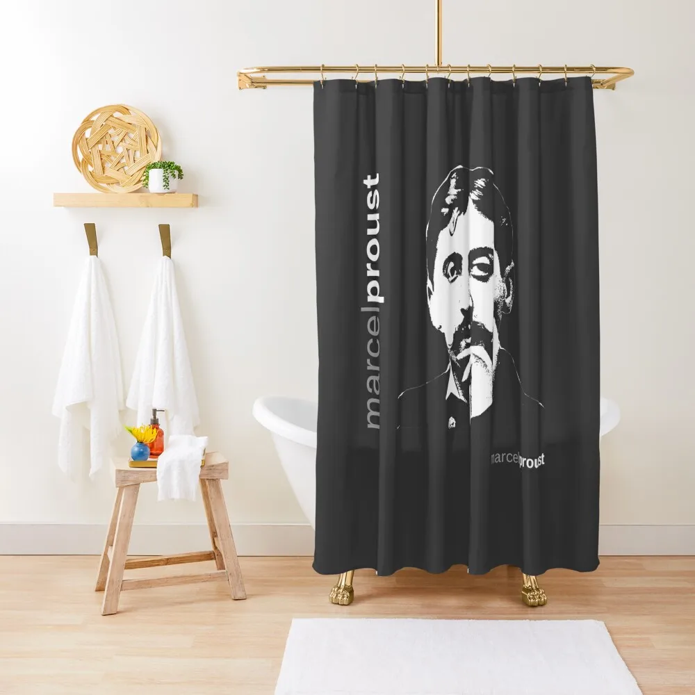 

Classic Marcel Proust poster Shower Curtain Anti-Mold Waterproof Shower Anime Shower Bathroom And Funny Curtain