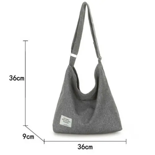 2023 Summer Trendy Women\'s Canvas Shopping Bag Solid Color Minimalist Style Large Capacity Reusable Handheld Shoulder Bag