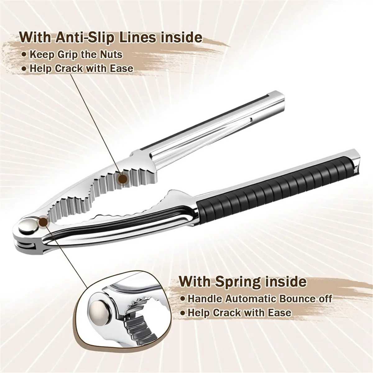 2026 New Tool Nutcracker Nut and Walnut Cracker Kit Walnut Plier Opener Tool Shell Seafood Cracker for Pecan Hazelnuts Pistachio