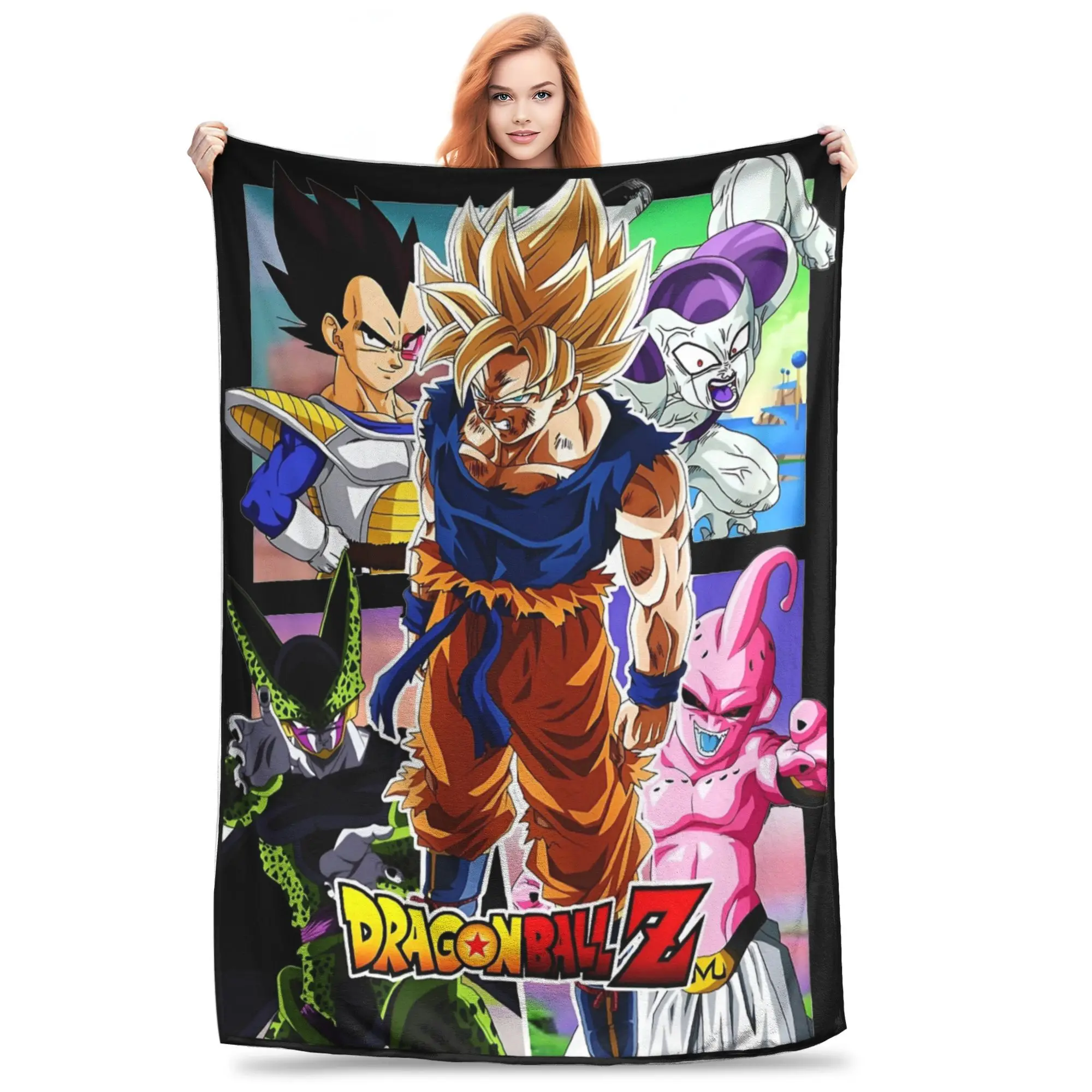 Manta Goku All Sagas Dragon Ball DragonBall, mantas súper suaves y acogedoras de varios tamaños para sofá y cama