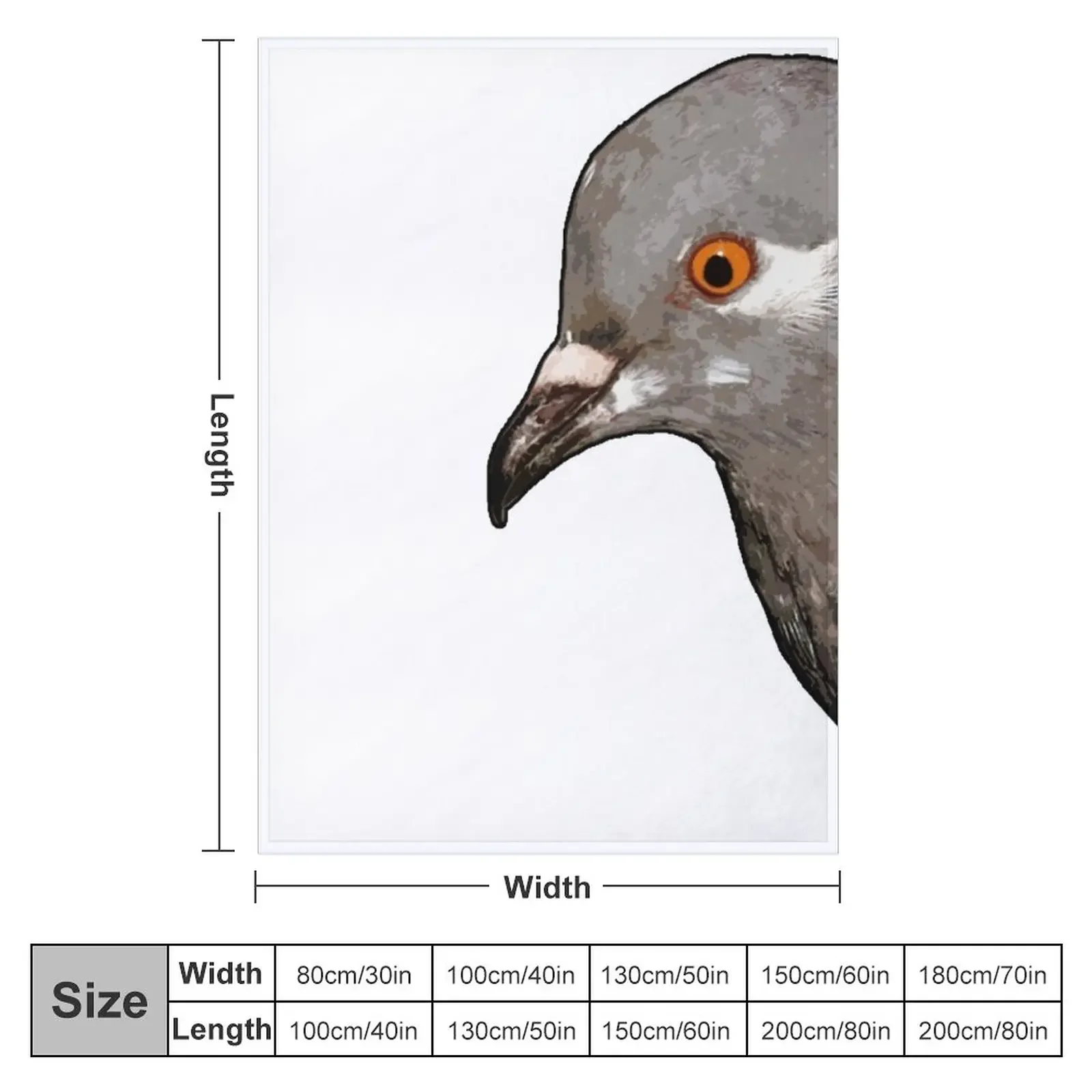 New Brian the Pigeon Throw Blanket Bed Fashionable Nap Winter beds Blankets