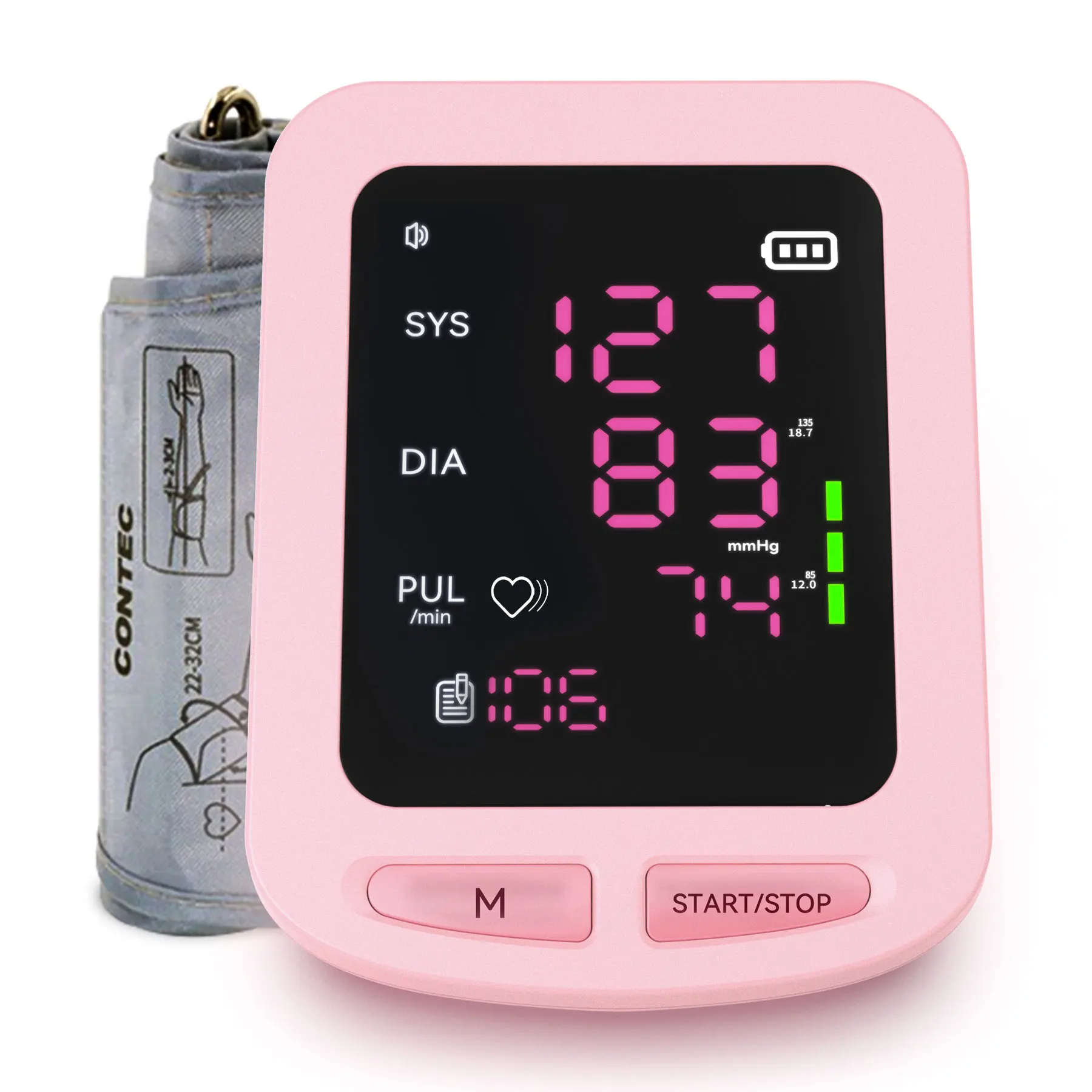 CONTEC Voice Broadcast Digital Upper Arm Blood Pressure Monitor Multiple Color 08E Portable Tonometer Sphygmomanometer