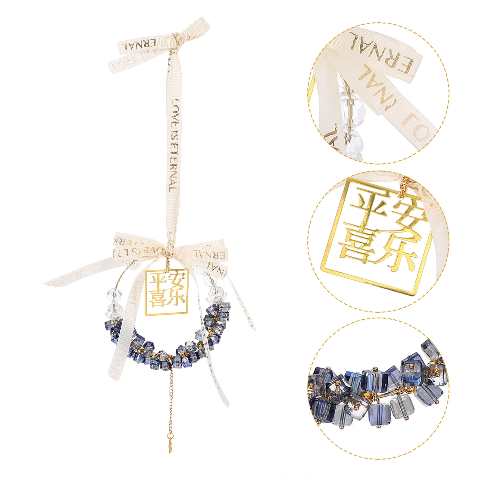 

Crystal Car Mirror Pendant Hanging Accessory Interior Car Decorations Lightweight Compact Rearview Charm Gift