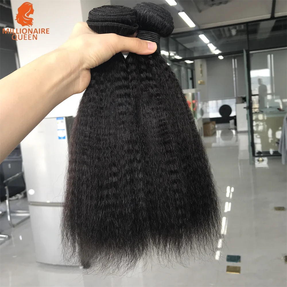 

Light Yaki Straight Bundles 100% Human Hair Weft Long Natural Yaki Human Hair Raw Bundle Weave Deal Wholesale Full Head