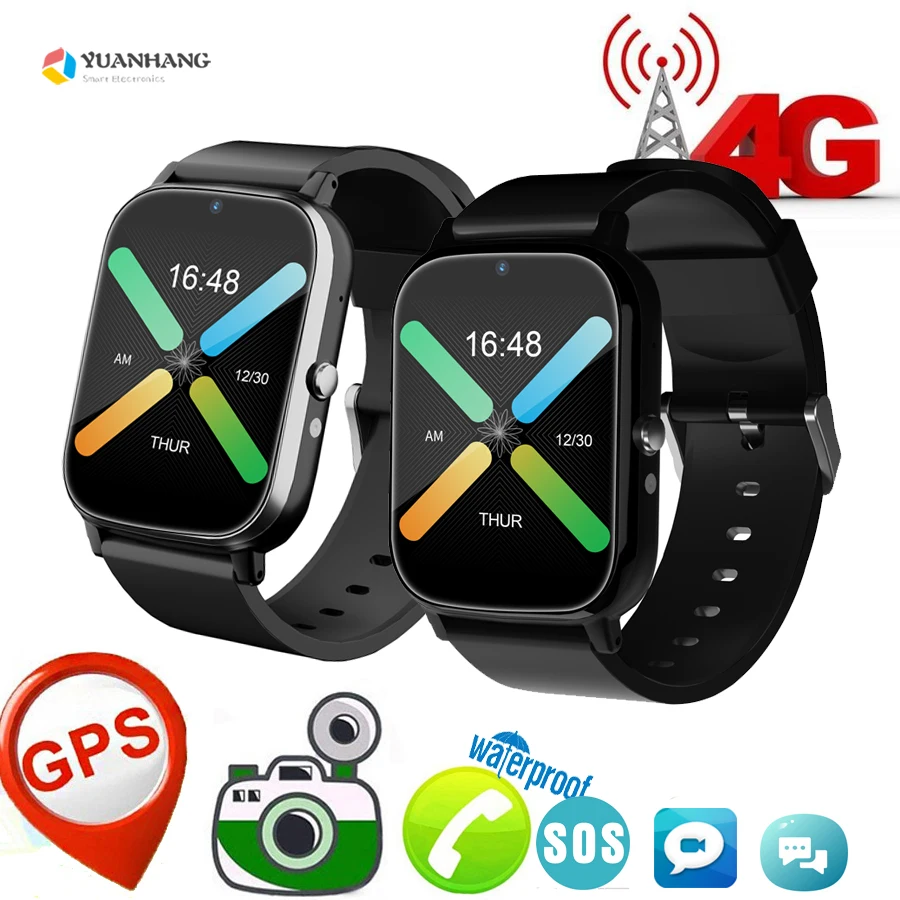 

IP67 Waterproof Smart 4G GPS WI-FI Tracker Locate Kids Student Remote Camera Monitor Smartwatch Video Call Android Phone Watch