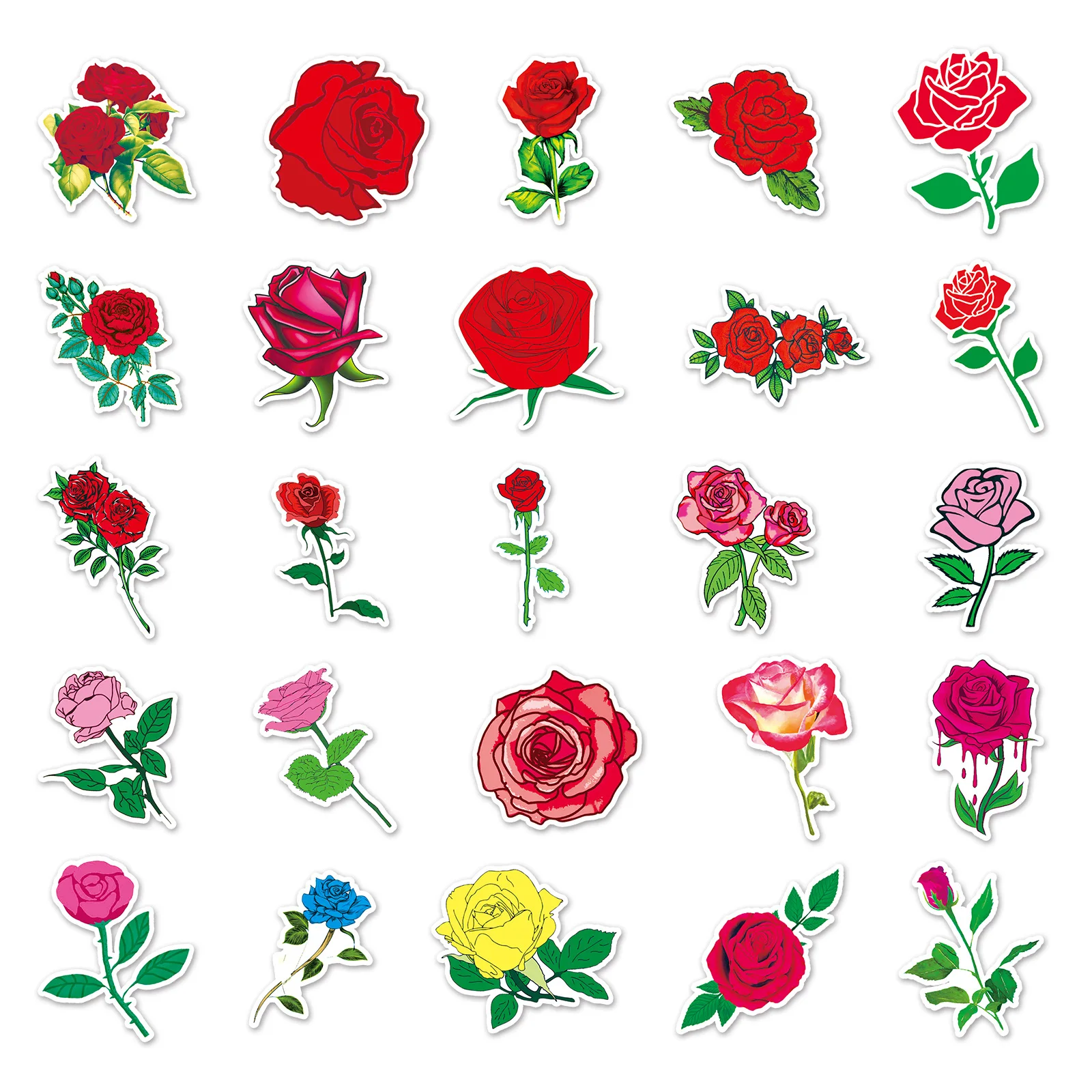 Rose Stationary Sticker Flower Scrapbooking