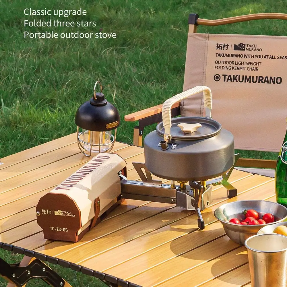 

6500W Outdoor Cassette Stove High Power Portable Folding Gas Stove Lightweight Compact Gas Fondue Cooker Wild Camping