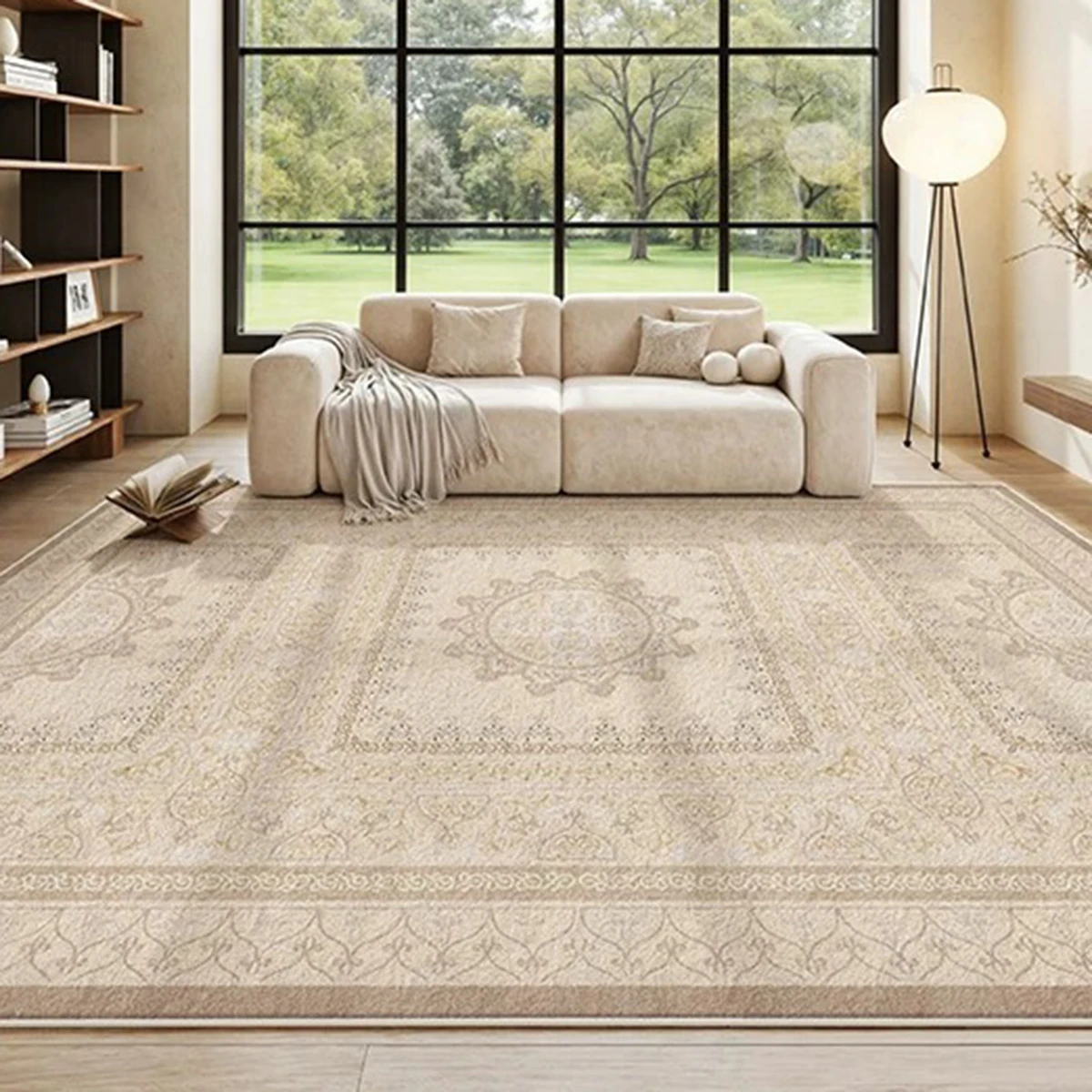 Retro French Rugs Living Room Bedroom Mats Soft Fluffy Plush Large Area Rug Light Luxury Home Decoration Cloakroom Mat 카페트 거실 대형