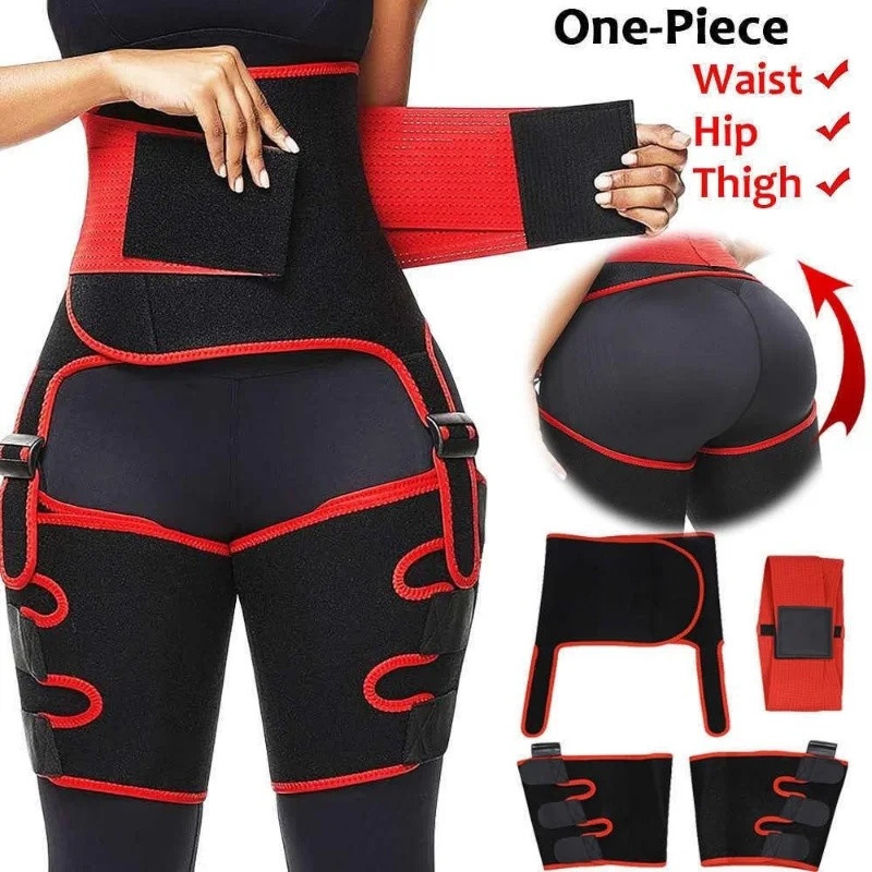 

Women Neoprene High Waist Trainer Body Shaper Sweat Shapewear Adjustable Slim Belt Trimmer Leg Shapers and Thigh