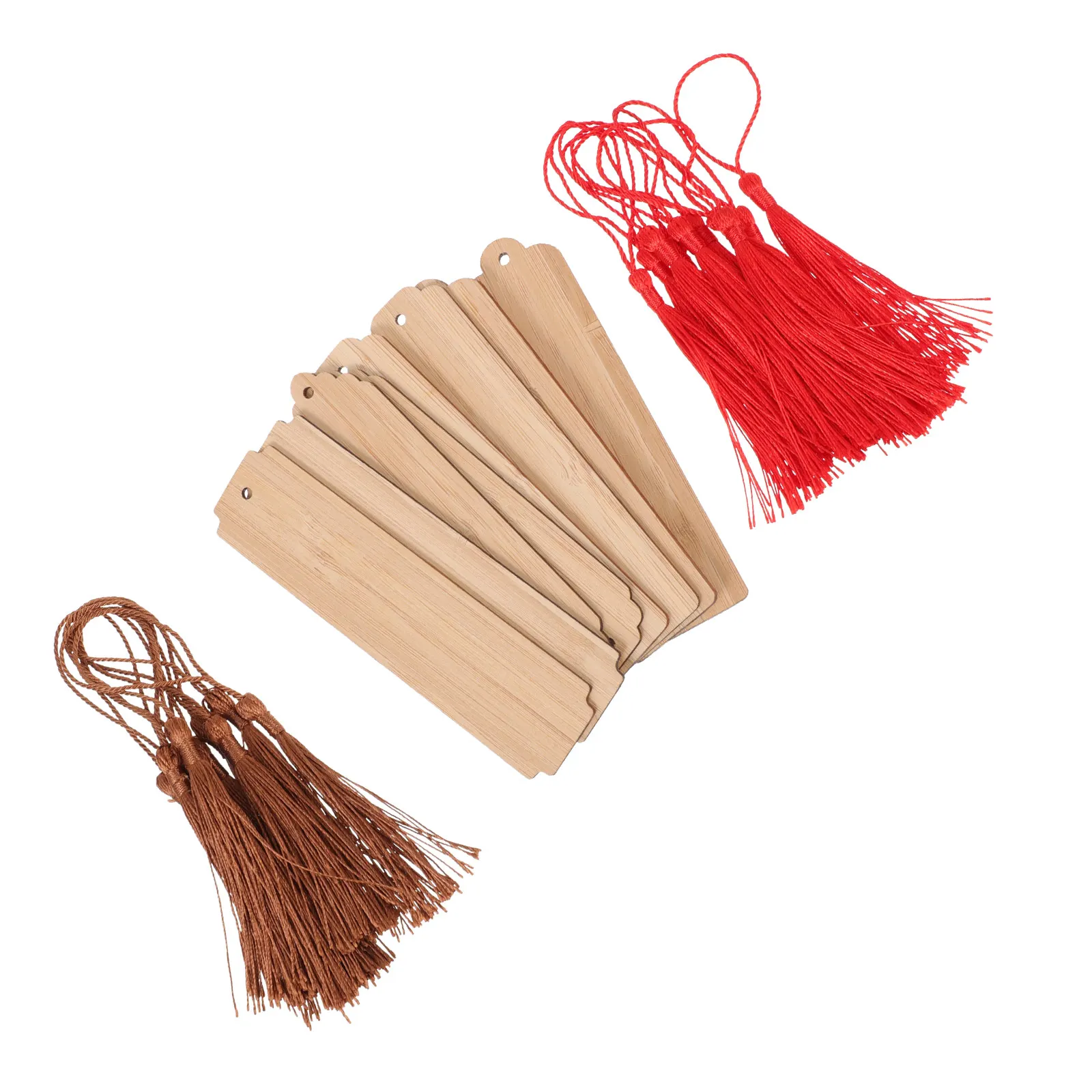 

1 set Bamboo Bookmark Blank Diy Craft Graffiti Tags Pendant For Graduation Birthday Gifts Student Stationery Book